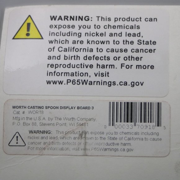 Worth Company Casting Spoons Design Salesman Display Board 3 Advertising Fishing - Picture 2 of 2